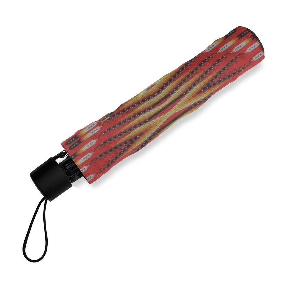 Fire Feather Red Foldable Umbrella