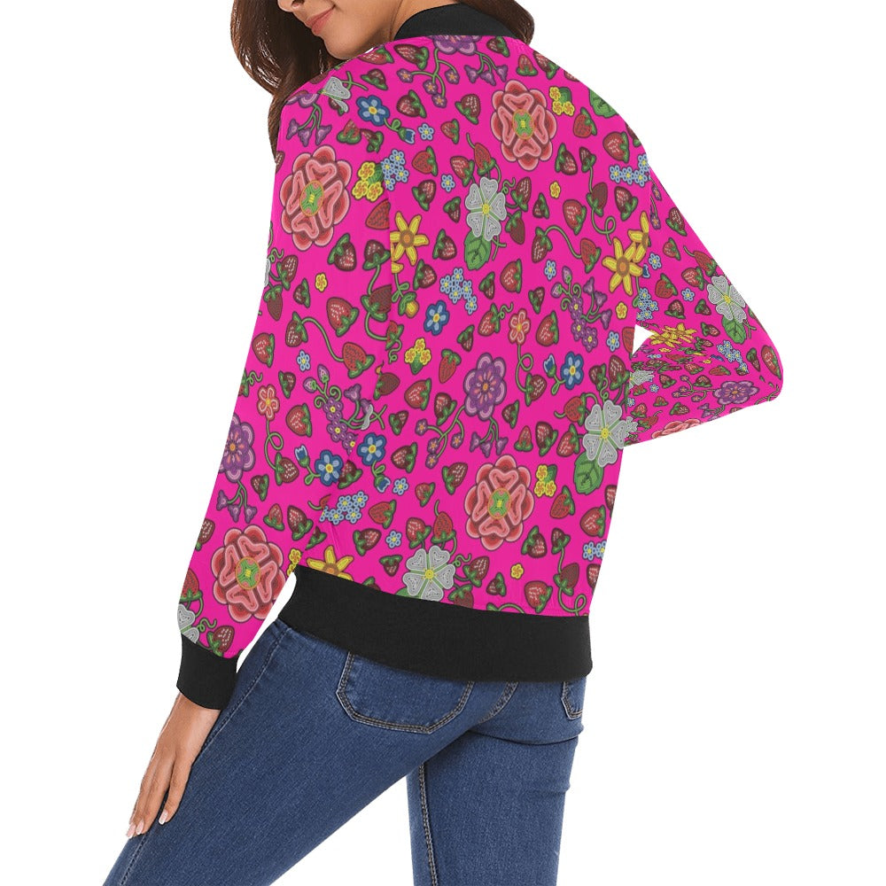 Berry Pop Blush Bomber Jacket for Women