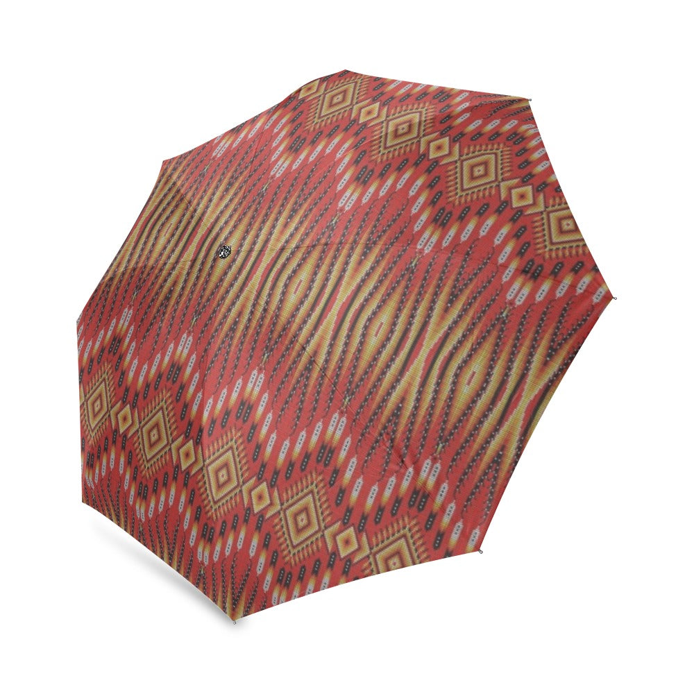 Fire Feather Red Foldable Umbrella