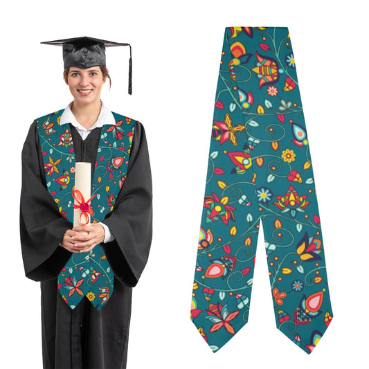 Thorny Path Teal Graduation Stole
