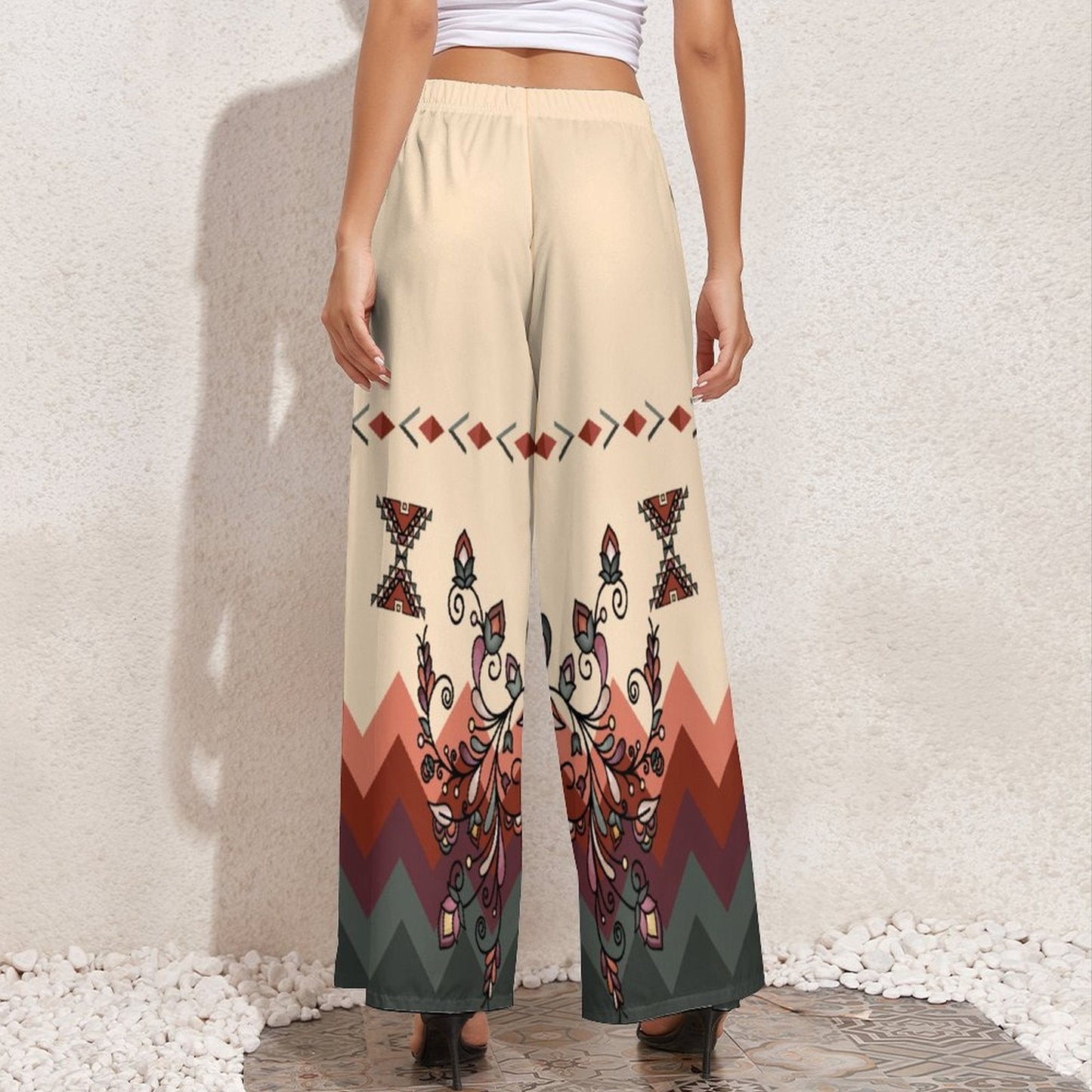 Burnt Sky Petals Ribbon Pant