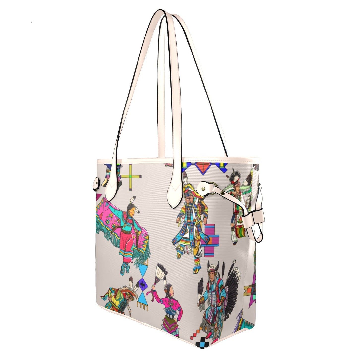 Grand Entry Dancers Muslin Clover Canvas Tote Bag