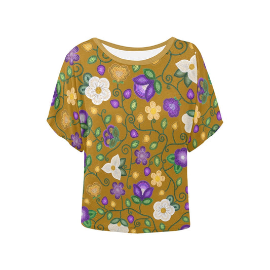 Midnight Moss Bloom Toffee Batwing Blouse