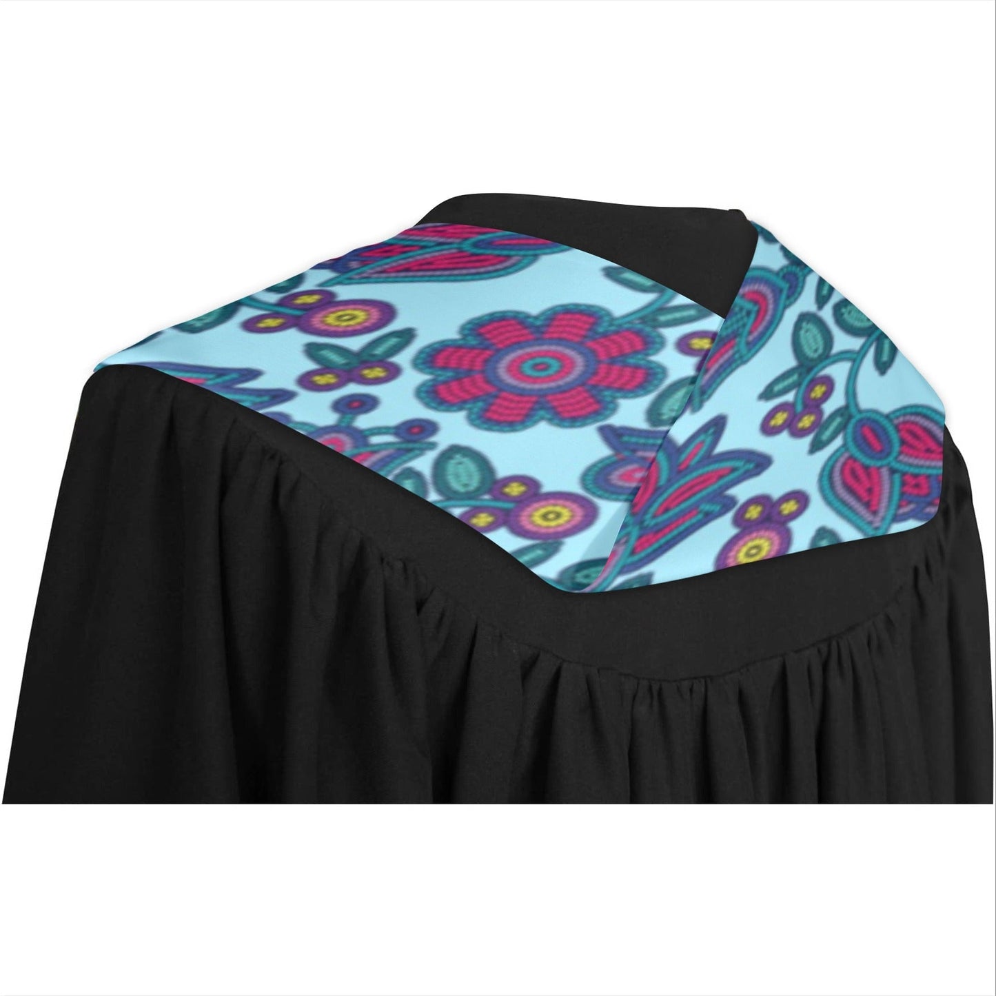 Beaded Nouveau Marine Graduation Stole
