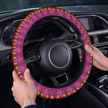 Load image into Gallery viewer, Sacred Trust Pink Steering Wheel Cover with Elastic Edge
