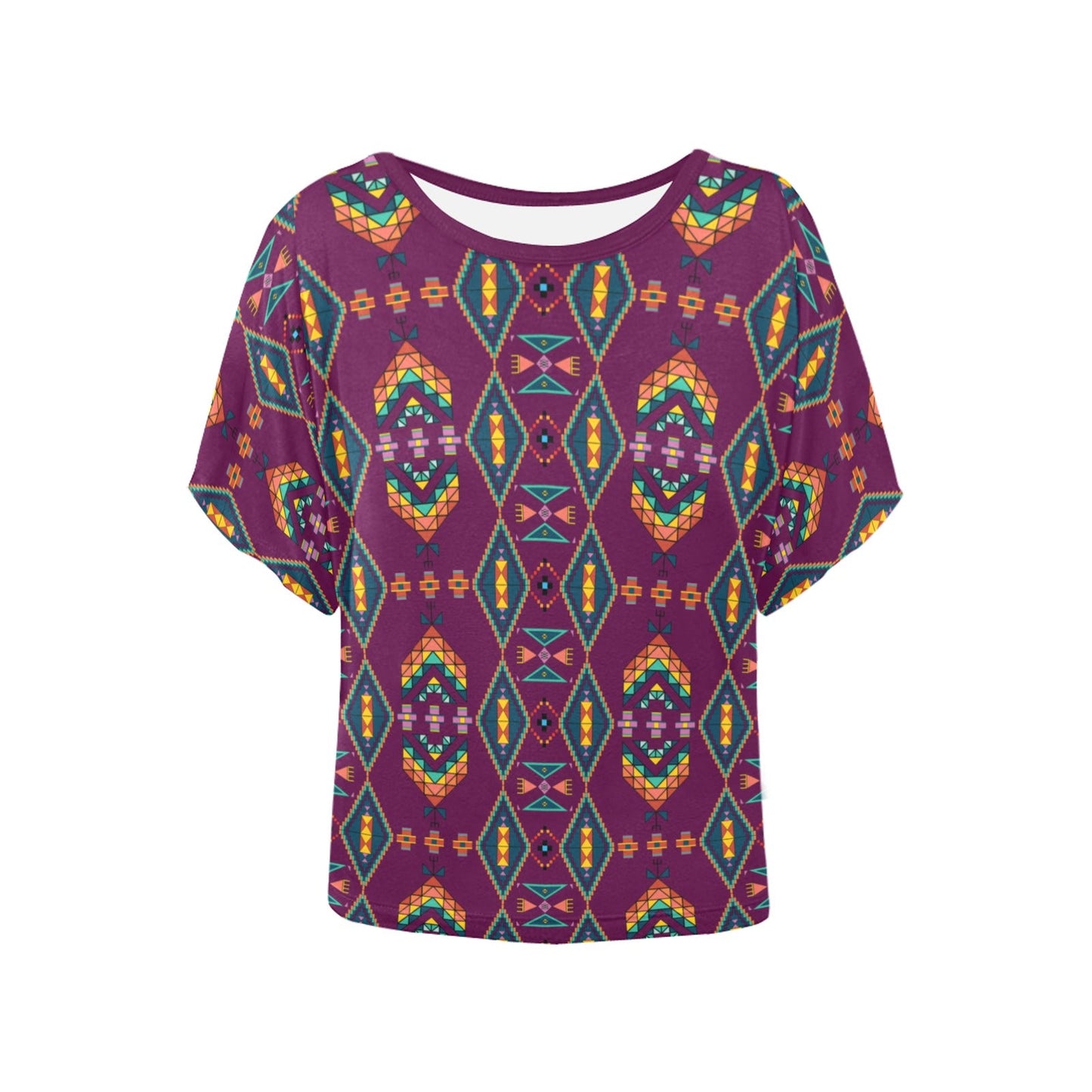 Travois Tipi Berry Women's Batwing-Sleeved Blouse T shirt