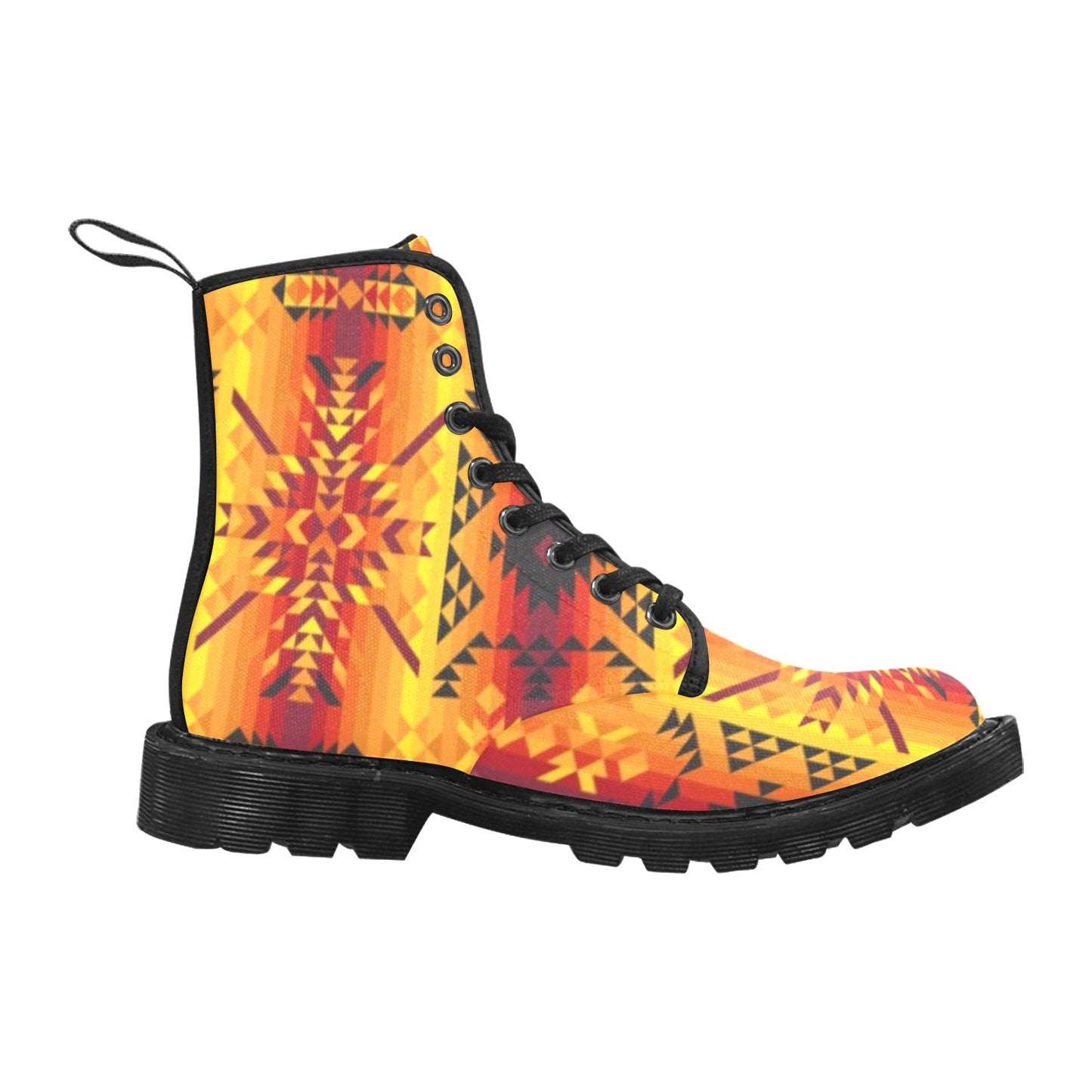 Desert Geo Yellow Red Boots for Men