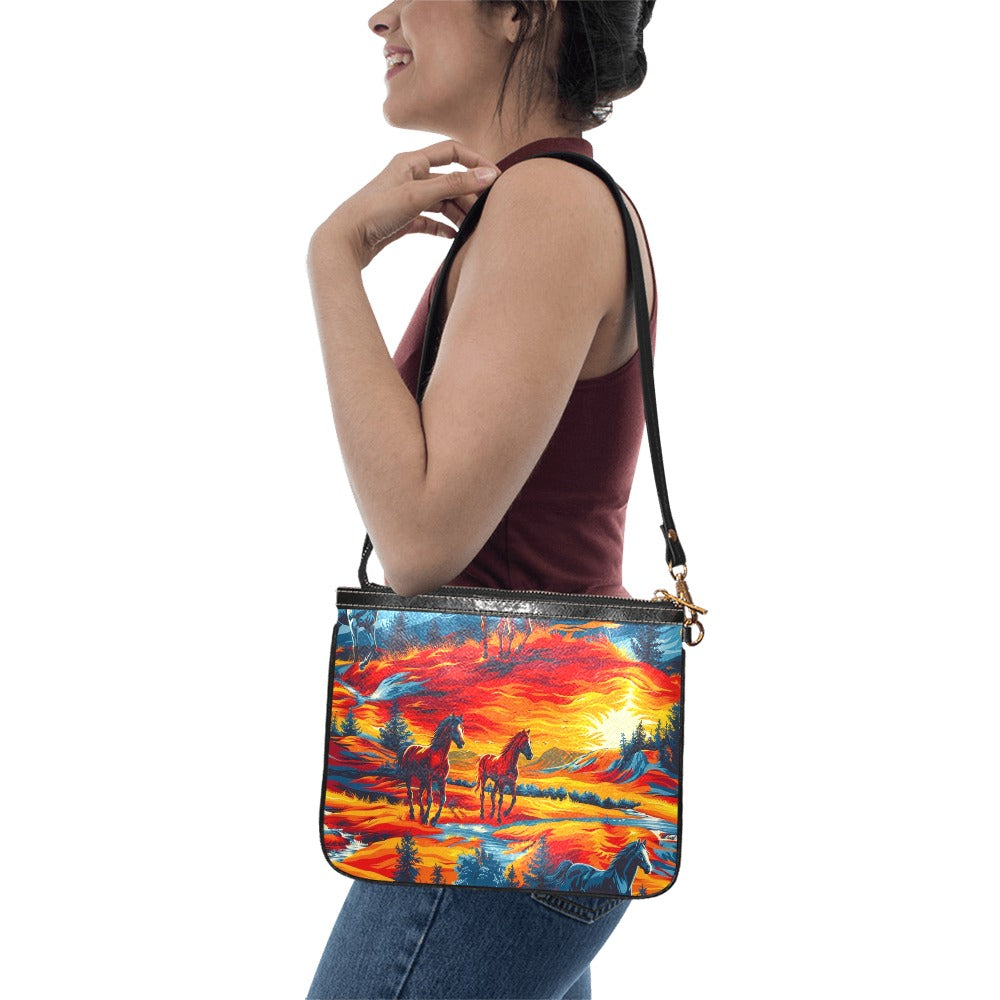 Wild Horses Small Shoulder Bag