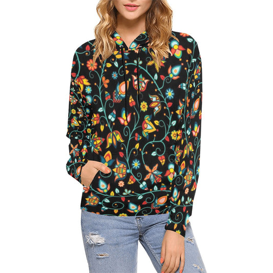 Thorny Path Black Hoodie for Women