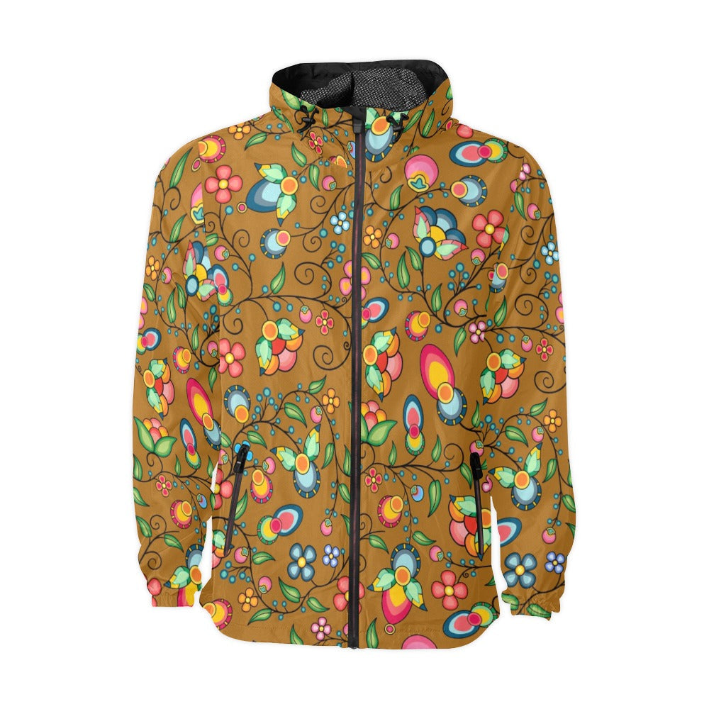 Floral Bounty Fall Leaves Men's Windbreaker