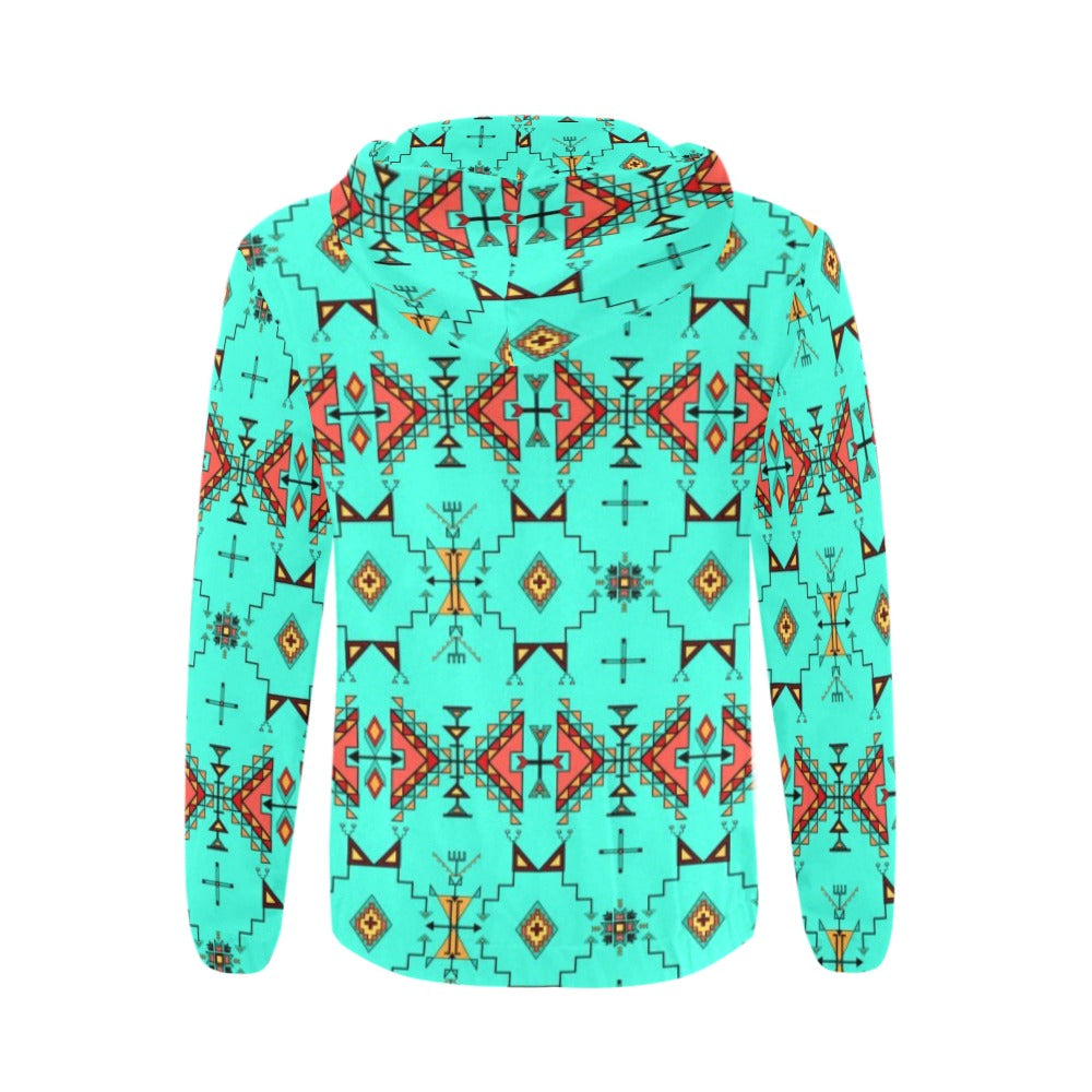 Thunder Flight Turquoise Zip Hoodie