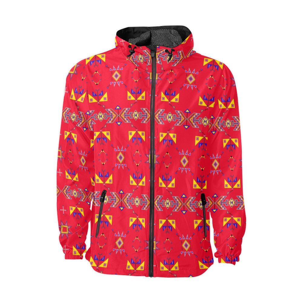 Scattered Generations Red Men's Windbreaker