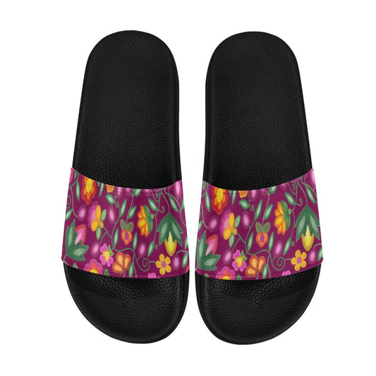 Boreal Bounty Dark Magenta Slide Sandals