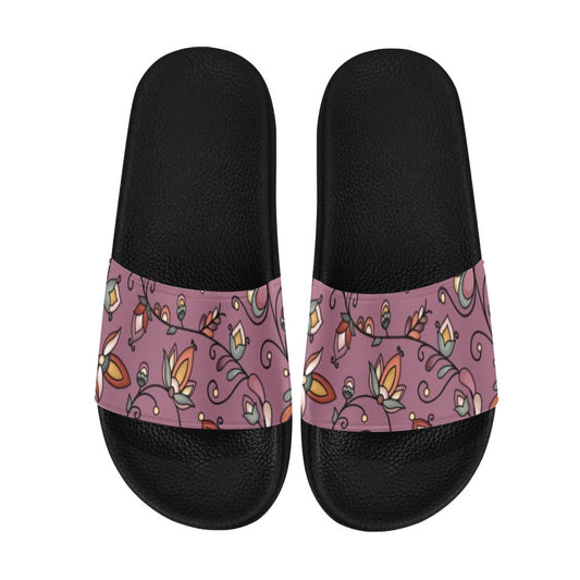 Burnt Sky Petals Magenta Slide Sandals
