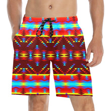 Load image into Gallery viewer, Visions of Lasting Peace Men&#39;s Mid-Length Beach Shorts
