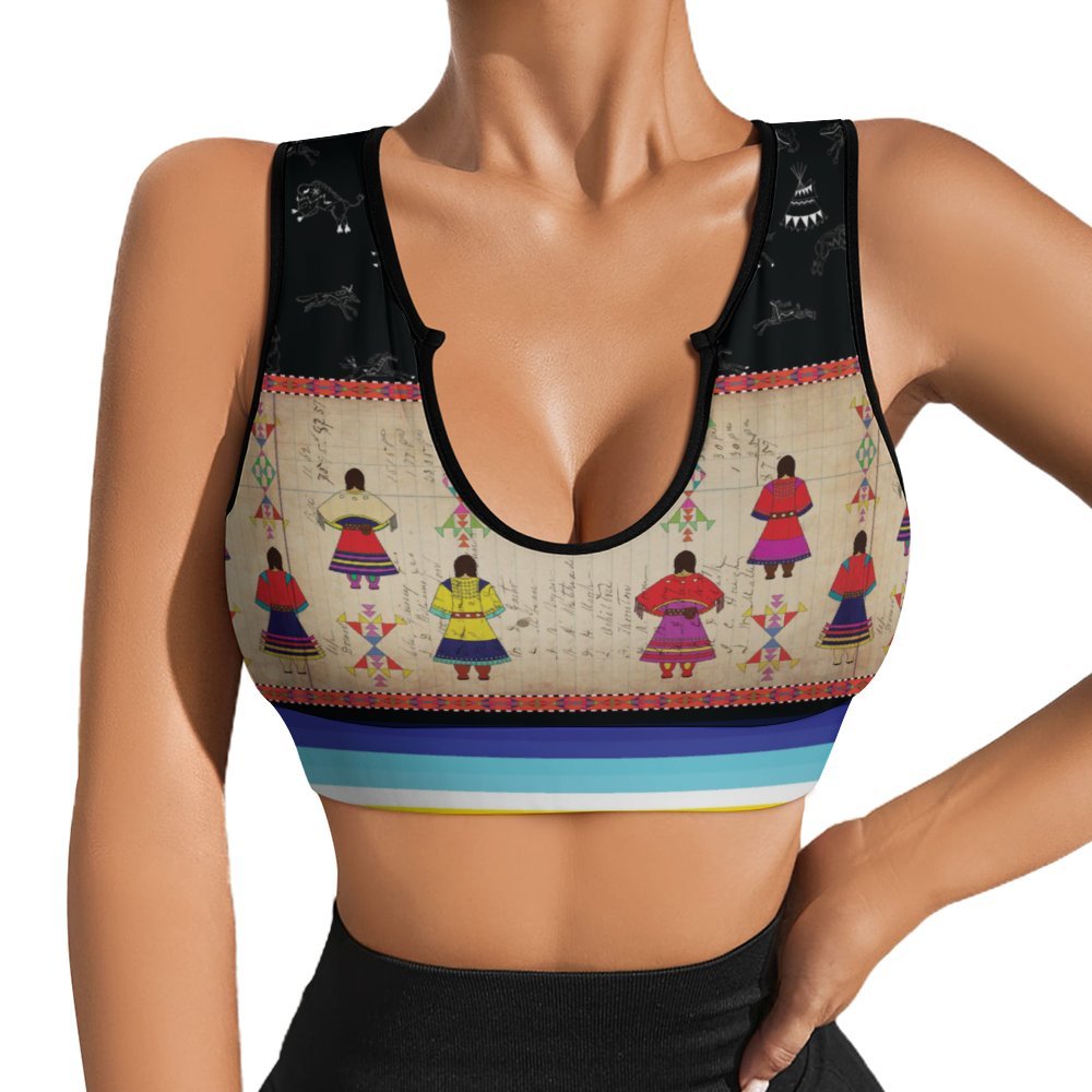 Ledger Round Dance Midnight Yoga Top