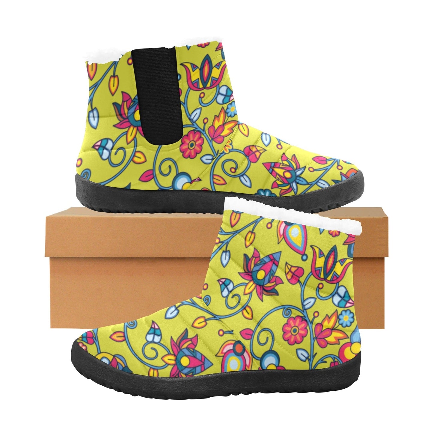 Thorny Path Yellow Women's Padded Winter Boot