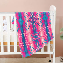 Load image into Gallery viewer, Desert Geo Blue Baby Blanket 30&quot;x40&quot; Baby Blanket 30&quot;x40&quot; e-joyer 
