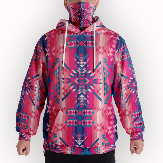 Desert Geo Hoodie With Half Balaclava