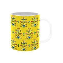 Load image into Gallery viewer, Dakota Damask Yellow Mug
