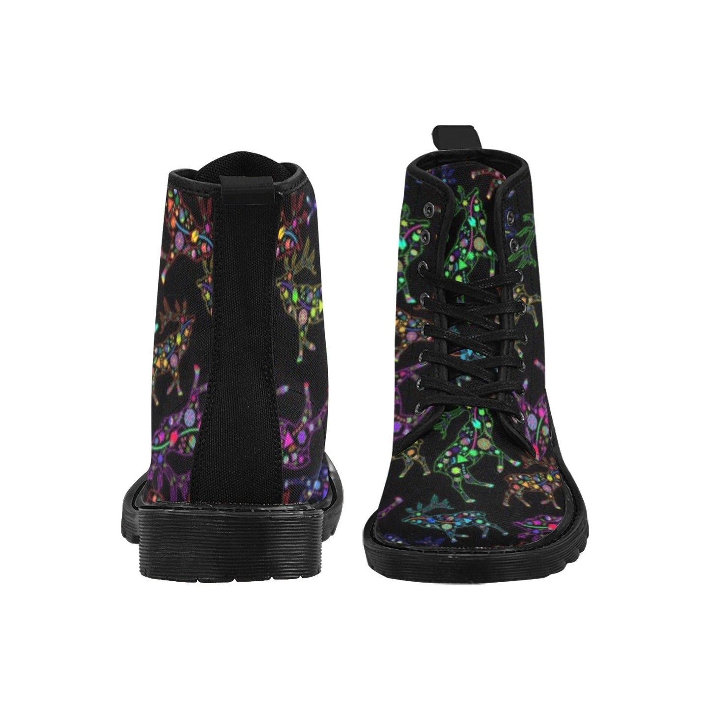 Neon Floral Elks Boots for Men