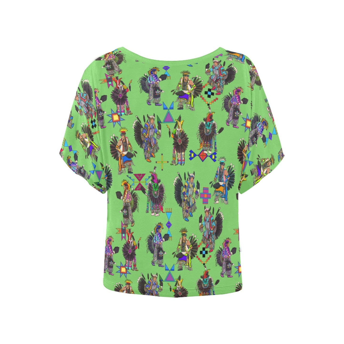 Men's Tradish Dancers Grass Women's Batwing-Sleeved Blouse T shirt