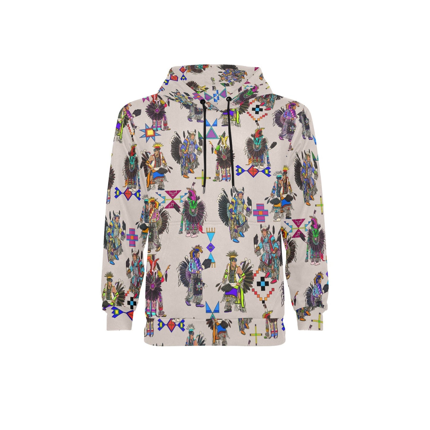 Men's Tradish Dancers Muslin White Men's Long Sleeve Fleece Hoodie