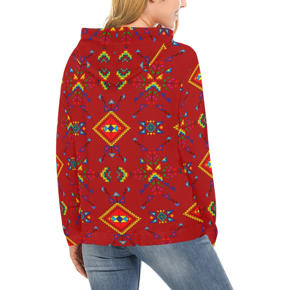 Buffalo Jump Red Hoodie for Women