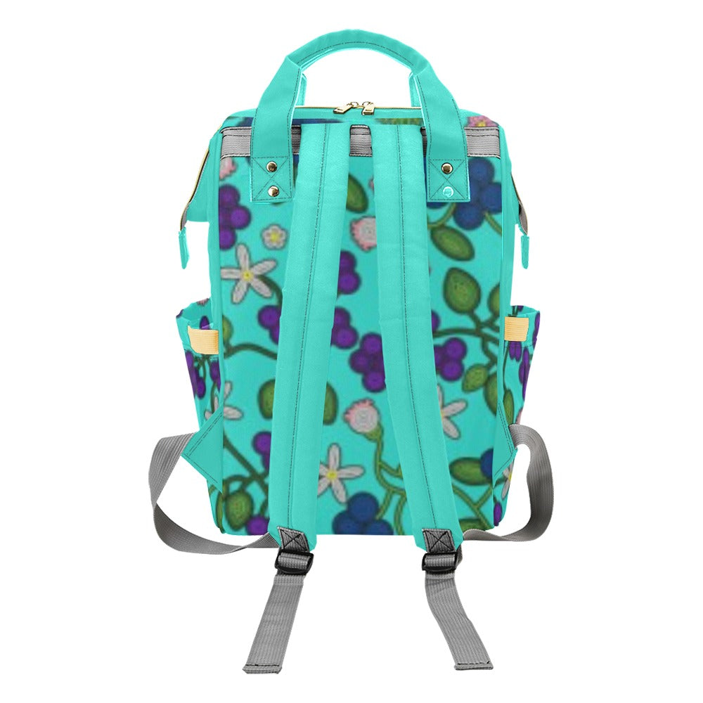 Grandmothers Stories Turquoise Multi-Function Diaper Backpack/Diaper Bag