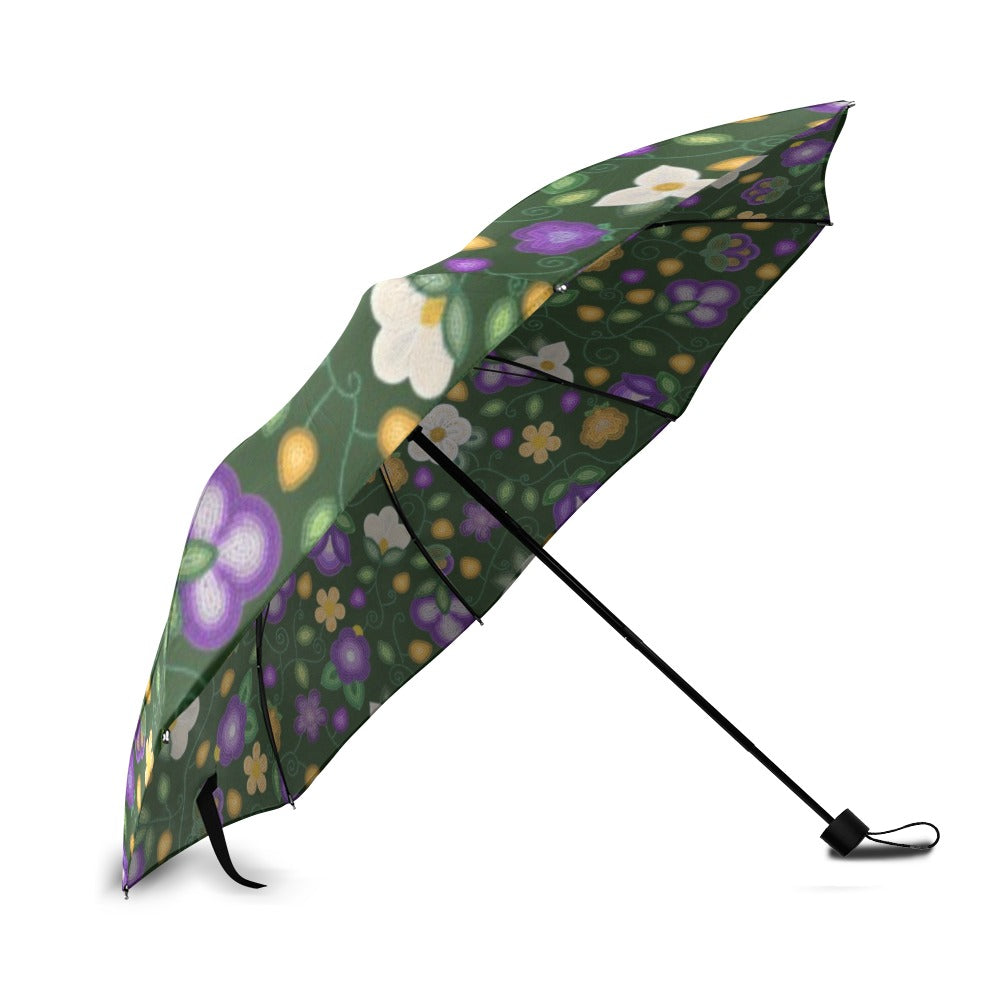Midnight Moss Bloom Forest Foldable Umbrella