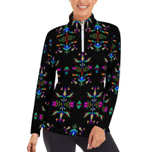 Load image into Gallery viewer, Dakota Damask Black Long Sleeve Yoga Shirt
