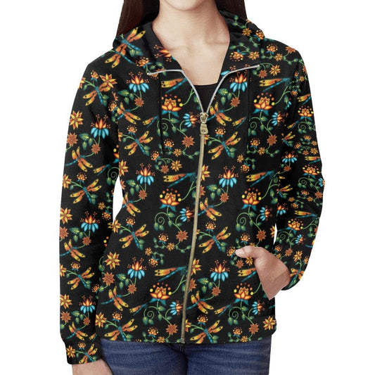 Dragon Lily Full Zip Hoodie for Women