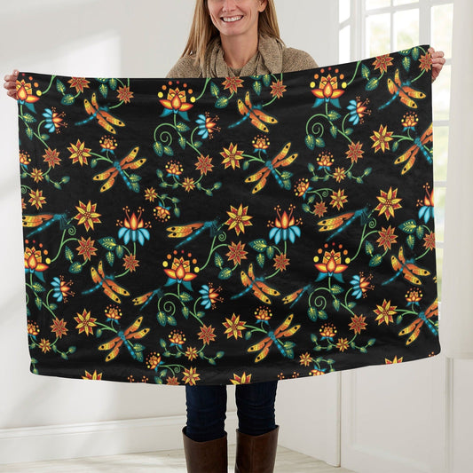 Dragon Lily Large Baby Blanket