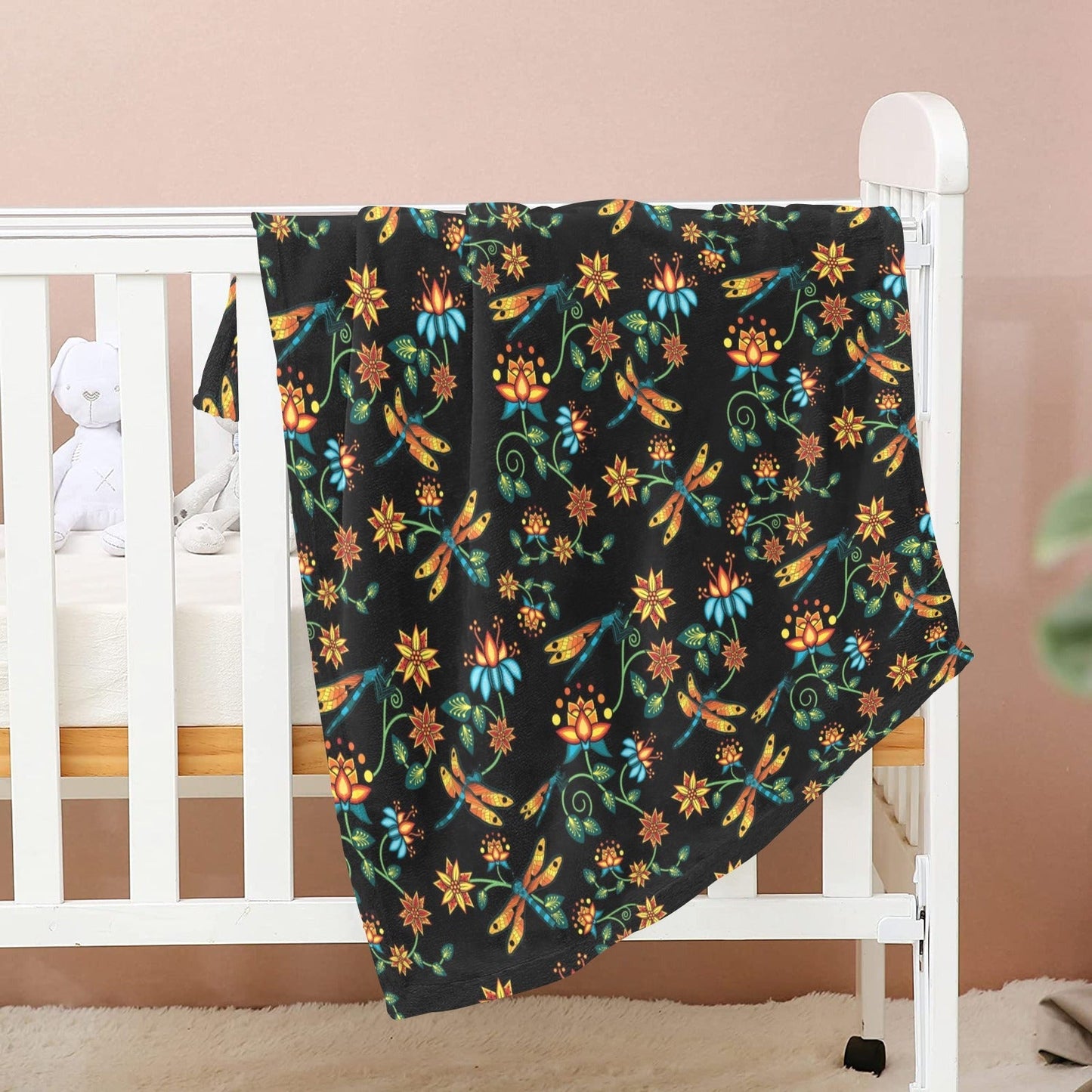 Dragon Lily Noir Baby Blanket 40"x50" Baby Blanket 40"x50" e-joyer 