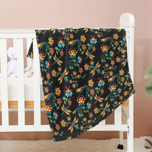 Load image into Gallery viewer, Dragon Lily Noir Baby Blanket 40&quot;x50&quot; Baby Blanket 40&quot;x50&quot; e-joyer 
