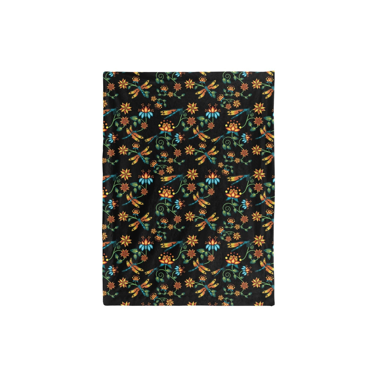 Dragon Lily Noir Small Baby Blanket by 49 Dzine (image 3)