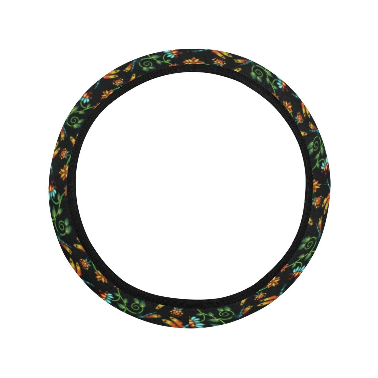Dragon Lily Steering Wheel Cover