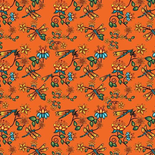 Dragon Lily Sierra Orange - Colour Cotton Poplin Fabric By the Yard Fabric NBprintex 