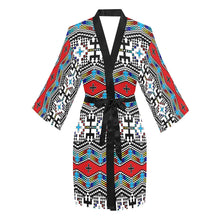 Load image into Gallery viewer, dragonflies Long Sleeve Kimono Robe Long Sleeve Kimono Robe e-joyer 
