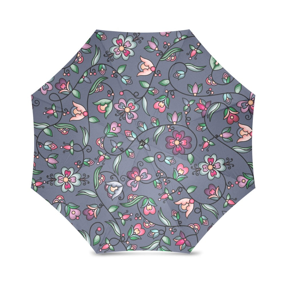 Amber Evening Garland Blue Foldable Umbrella