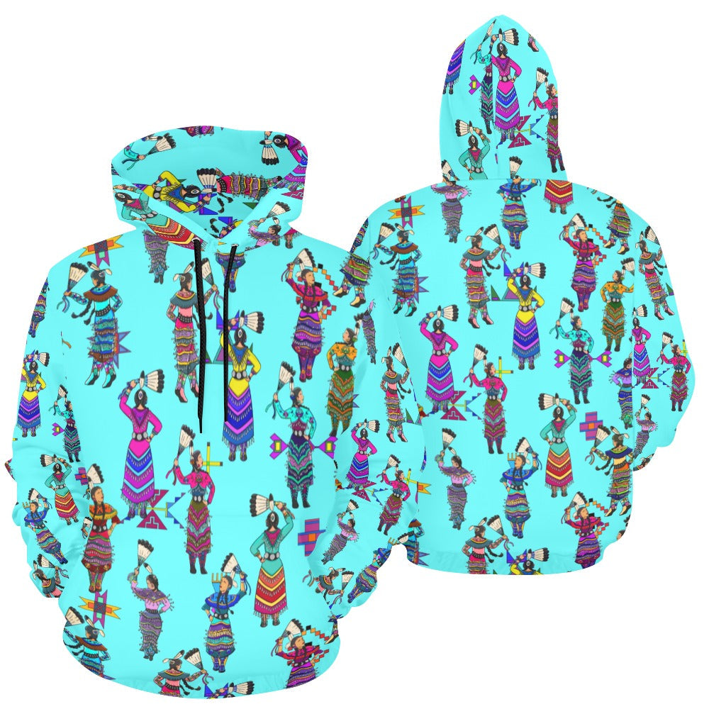 Women's Jingle Dancers Turquoise Hoodie for Women