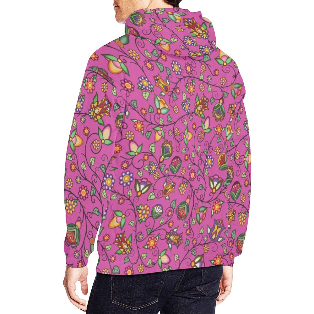 Heartbeat Petals Pink Hoodie for Men