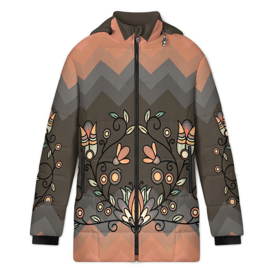 Roots and Rising Earthy Women's Hooded Puffer Coat