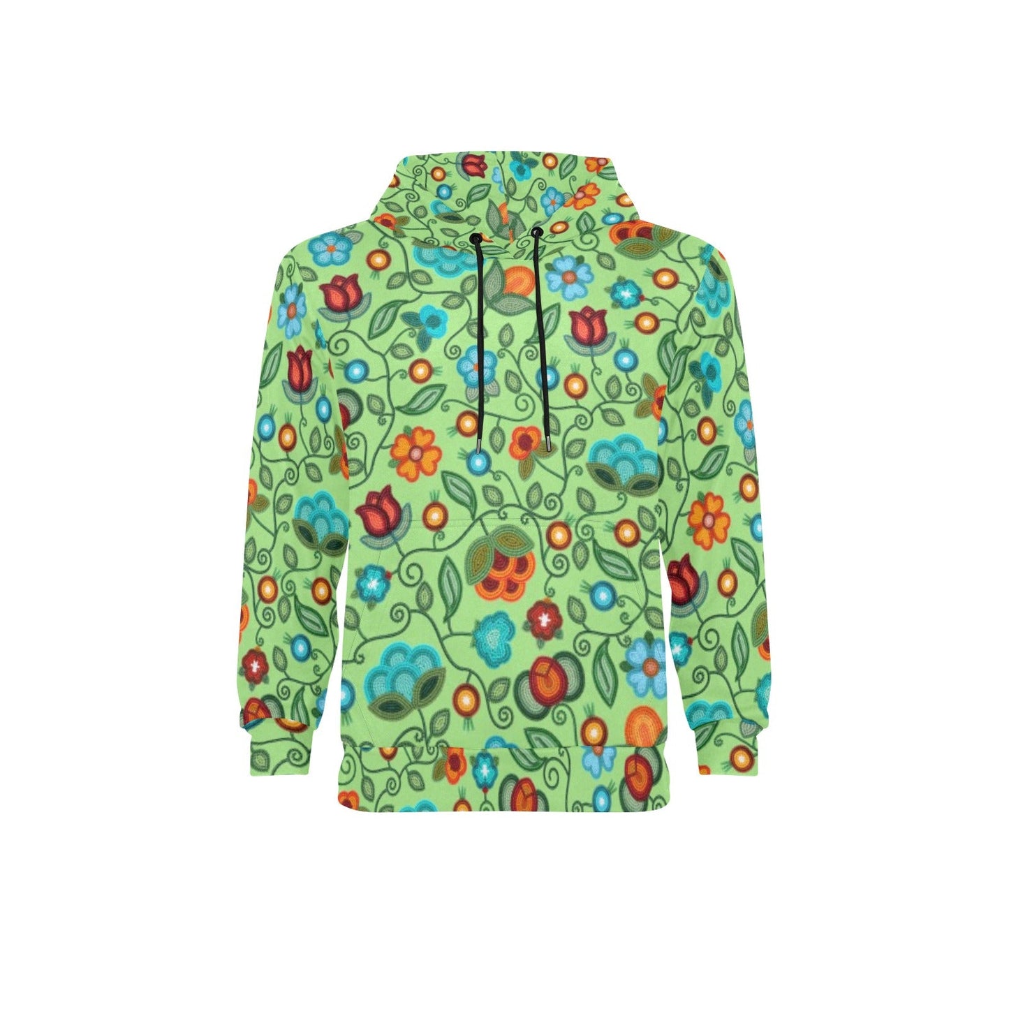 Prairie Fire Petals Sage Fleece Hoodie