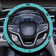 Load image into Gallery viewer, Ledger Dabbles Torquoise Steering Wheel Cover with Elastic Edge
