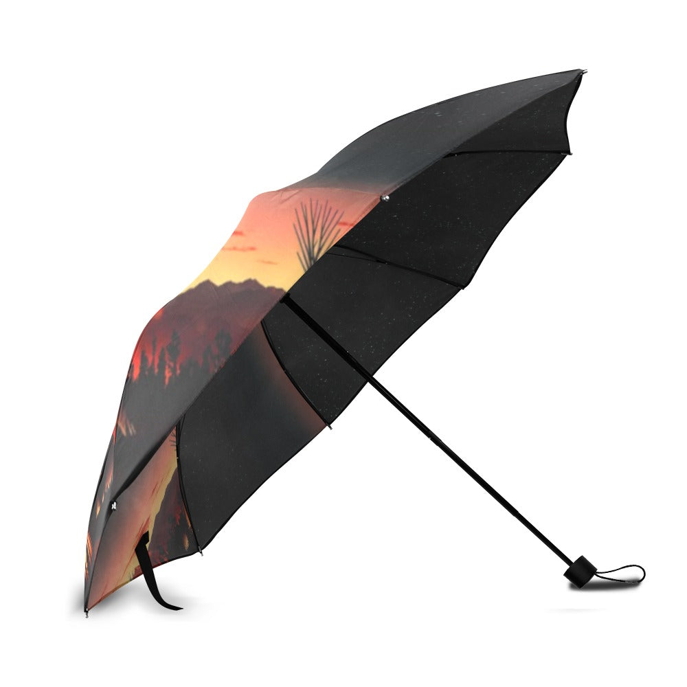 Sunset Tipis 1 Foldable Umbrella