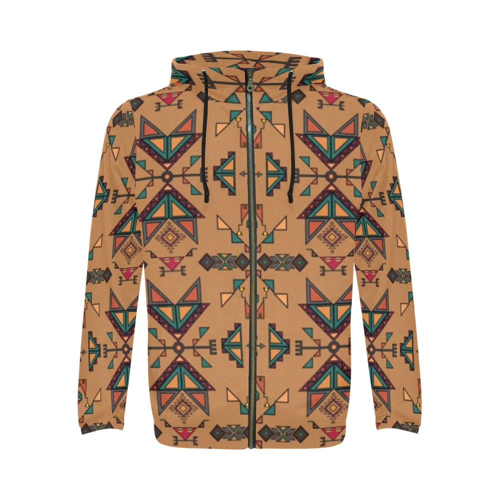 Arrow Dawn Brown Zip Hoodie