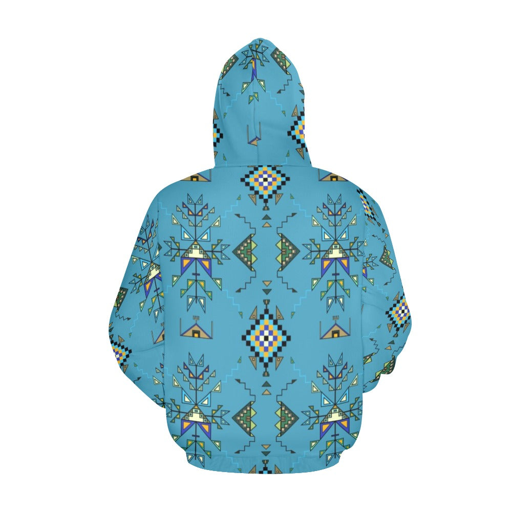 Bear Shield Blue Hoodie for Men