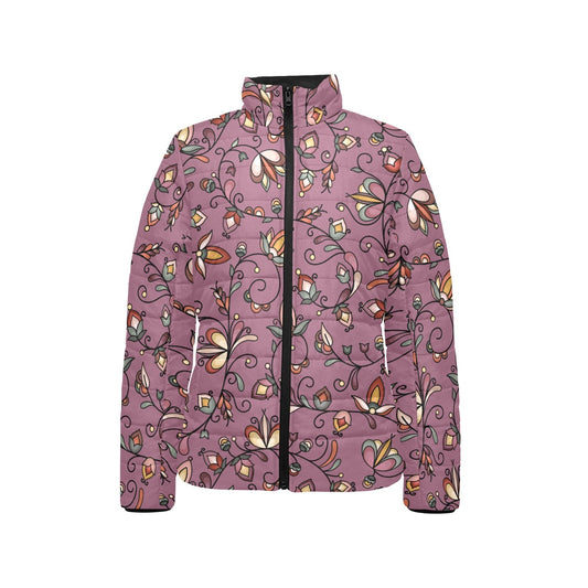 Burnt Sky Petals Magenta Stand Collar Jacket