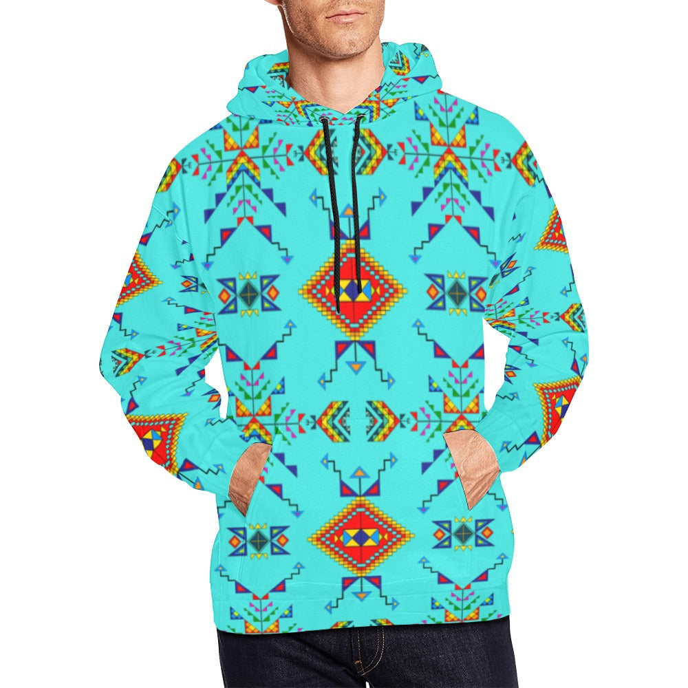 Buffalo Jump Turquoise Hoodie for Men